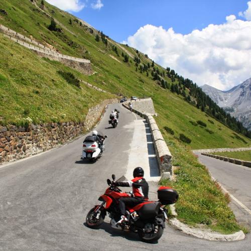 Motorbike touring Alps