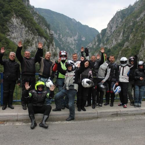 Piva canyon bridge Balkans Moto tour